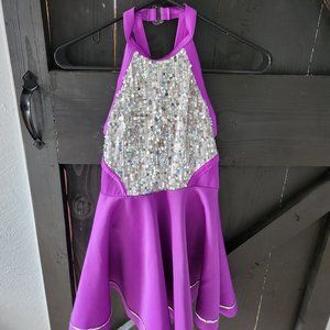 Weissman Jazz Purple Silver Dance Costume